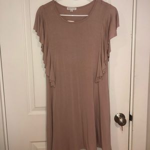 nordstrom light pink dress with cute ruffles